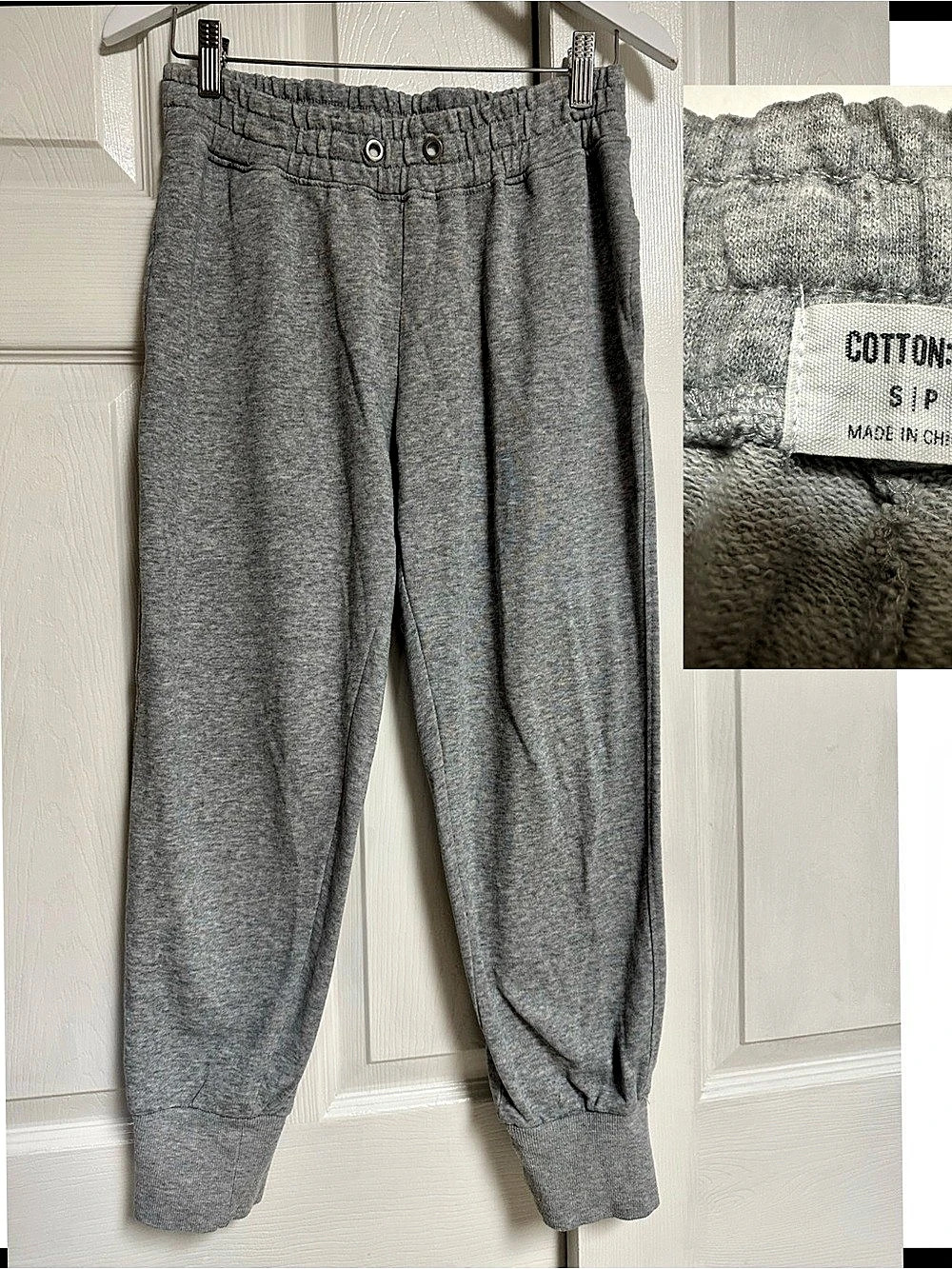 Gray Cotton Joggers women's small